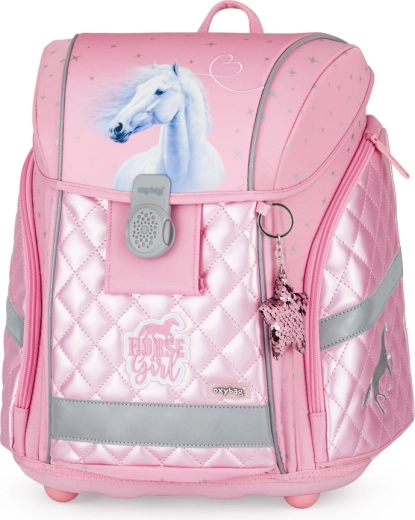 Mochila escolar Premium Light Horse Girl – ergonómica, ligera y reflectante