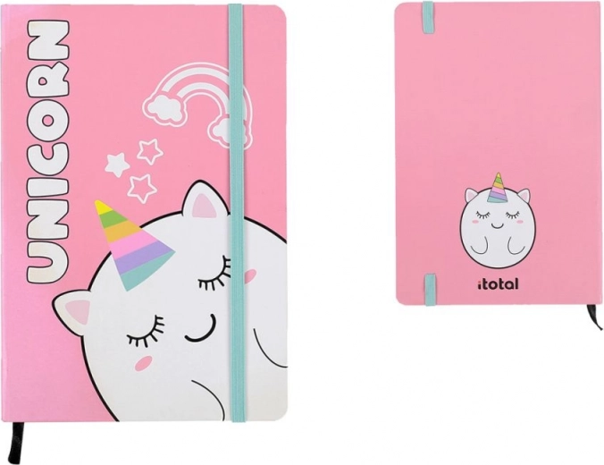 Cuaderno A5 con unicornio en tapa dura