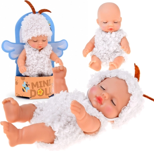 Mini muñeca bebé ovejita de 11 cm con extremidades móviles