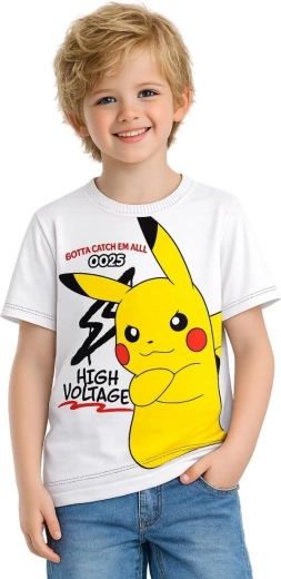 Camiseta blanca de algodón Pokémon