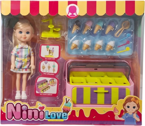 Muñeca con pastelería de helados