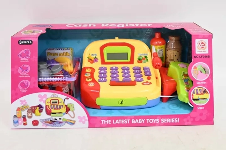 Caja registradora infantil con calculadora