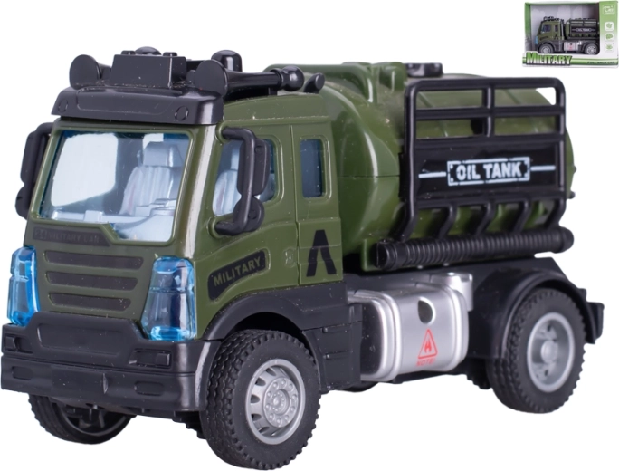 Coche militar con cisterna de 13 cm con retroceso (pull-back)