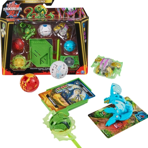 Bakugan Battle Pack – juego estratégico y figuras transformables Special Attack Octogan y Special Attack Spidra