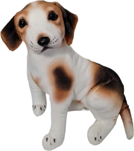 Perro de peluche blanco-marrón - 1 pieza