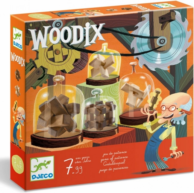 DJECO Woodix: Set de rompecabezas 3D 6 uds