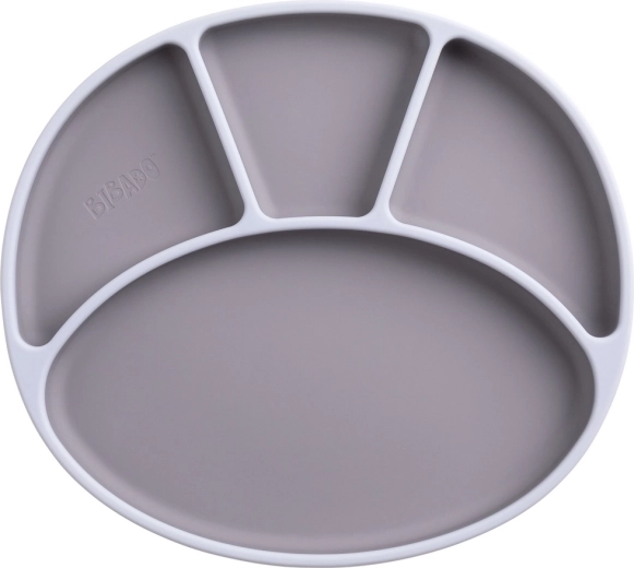 Plato de silicona dividido Bibado con ventosa Mist