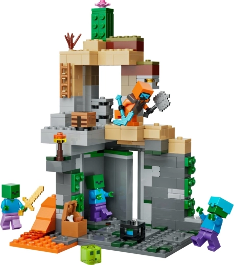 Construcción en un bioma desértico al estilo Minecraft