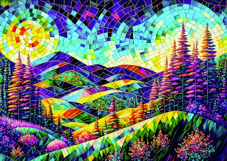 Puzzle Enjoy A través de las colinas hacia la tierra de los sueños 1000 piezas