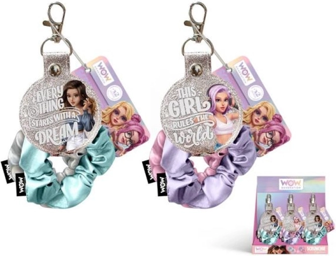 Gomas para el pelo tipo scrunchie con llavero WOW Generation