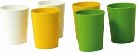 Vasito de plástico de 40 ml, mix de colores (6 uds)