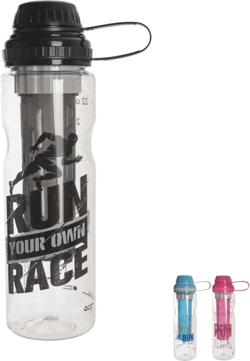 Botella deportiva de tritán Run con filtro 0,75 l (mix de colores)