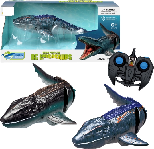 Mosasaurus R/C con movimiento realista, resistente al agua 2,4 GHz
