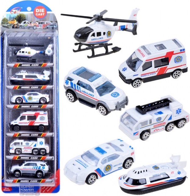 Coches metálicos – set de vehículos militares, 6 uds.