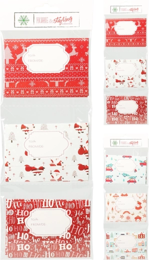 Sobre de regalo navideño 11 × 8 cm (mix de decoraciones) - 6 unidades