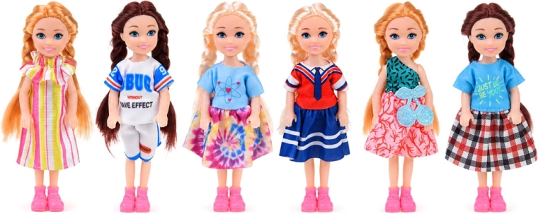 Seis mini muñecas para historias infinitas
