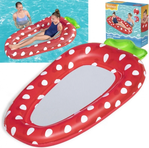 Tumbona hinchable con fondo de malla 186 × 112 cm Bestway – Fresa