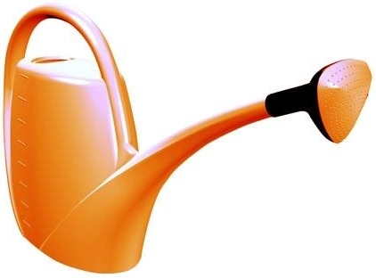 Regadera de 4,5 l con rociador – plástico naranja