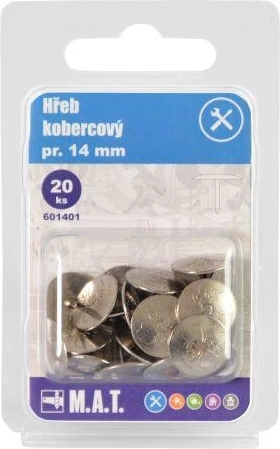 Clavos para alfombra de 14 mm, 20 uds