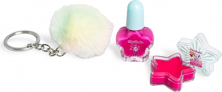 Set de esmalte de uñas y brillo de labios con llavero Martinelia Circus