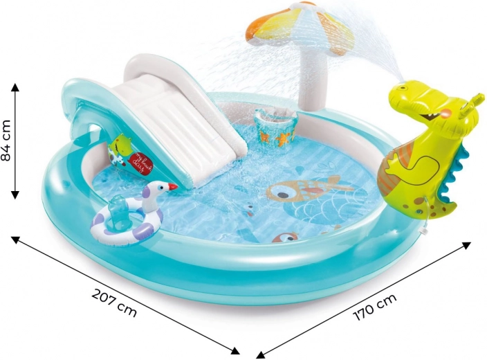 Fuente de agua con forma de cocodrilo