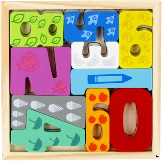 Puzzle de madera con números