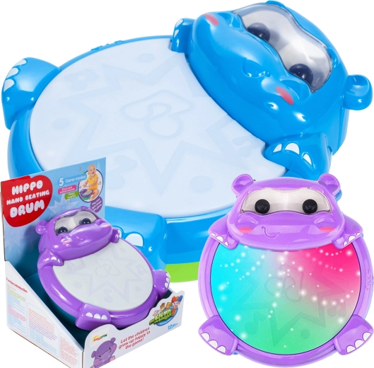 Tambor musical en forma de guisante – azul y morado