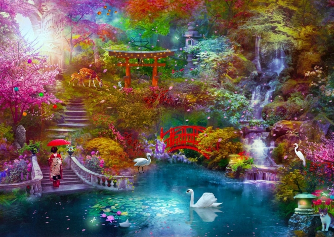 Disfruta del puzzle Jardín japonés de 1000 piezas