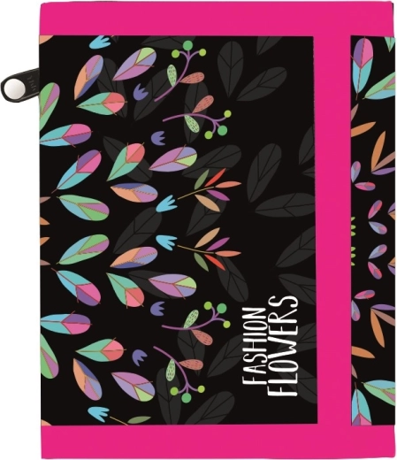 Cartera textil OXY Fashion con motivo floral y cierre de velcro