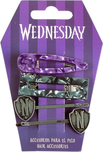Set de horquillas y clips para el pelo Wednesday - 1 pieza