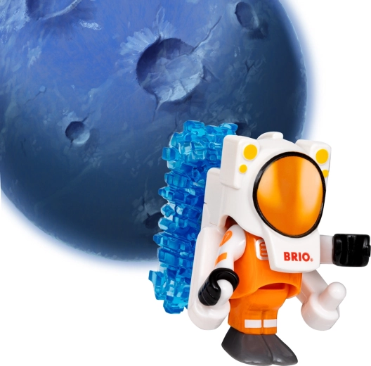 Astronauta con traje espacial magnético