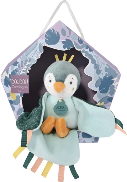 Set de regalo Doudou - pajarito de peluche musical verde