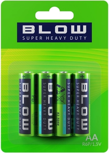 Baterías BLOW super heavy duty AA, blíster 4 uds