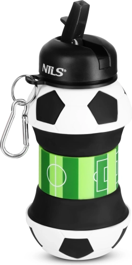 Botella plegable de silicona NILS Camp para niños 550 ml fútbol