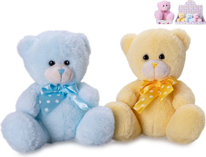 Osito de peluche de 15 cm con lazo