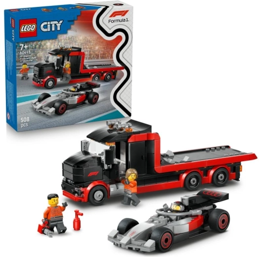 Camión LEGO City F1 con monoplaza AUDI F1