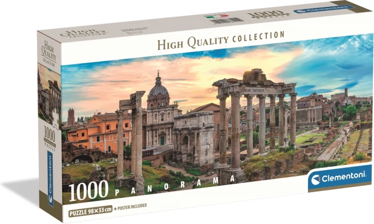 Puzzle panorámico Clementoni Crepúsculo sobre la ciudad eterna 1000 piezas
