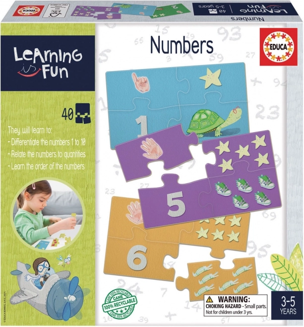 Puzle educativo y juego Learning is Fun: números