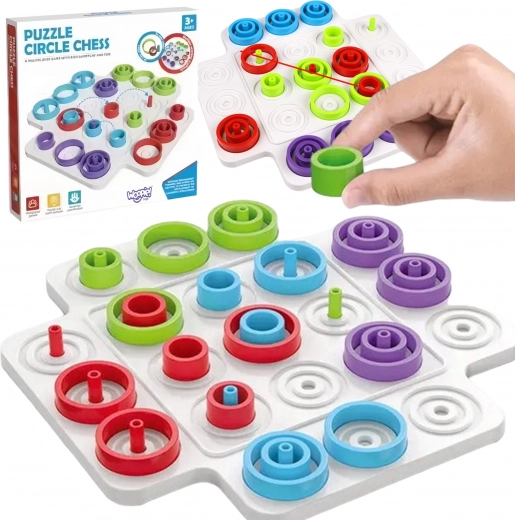 Woopie Juego lógico para niños Círculos y cruces 36 piezas