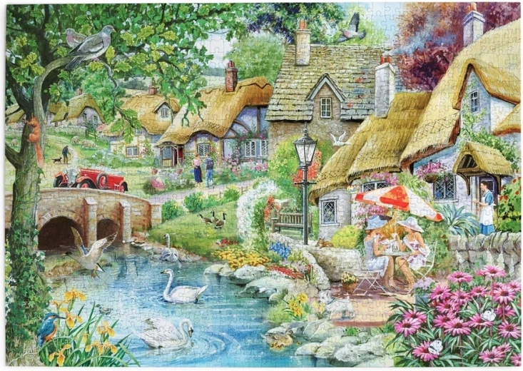 Puzle House of Puzzles Café matutino de 1000 piezas