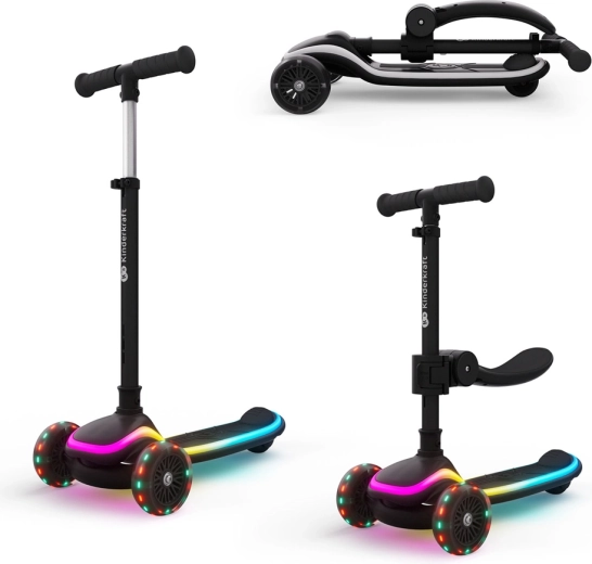 Patinete infantil y correpasillos 2 en 1 Kinderkraft Raket Up black