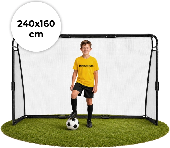 Portería de fútbol con red Movepro 240 × 160 × 80 cm