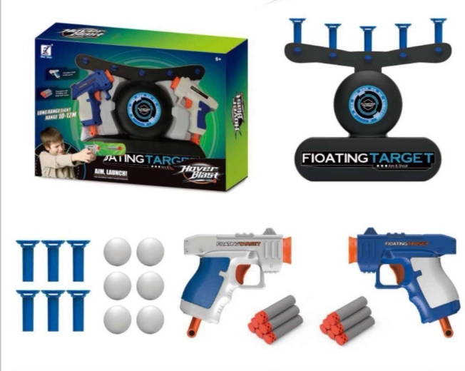 Set de tiro al blanco con bolas flotantes y pistola