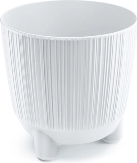 Maceta con patas RYFO, blanca, diámetro 14,5 cm