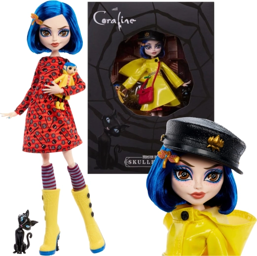 Muñeca de colección Monster High Skullector CORALINE Jones de 27 cm con accesorios