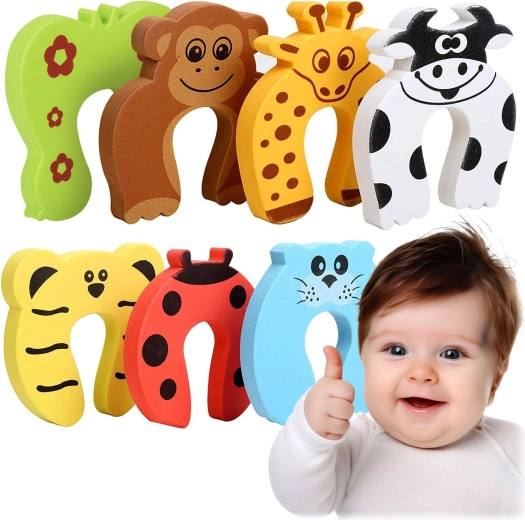 Topes de espuma para puertas RICOKIDS – set de 7 animalitos
