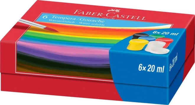 Pinturas al temple Faber-Castell 6x20 ml