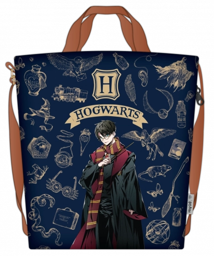 Bolsa de compras Harry Potter navy & gold
