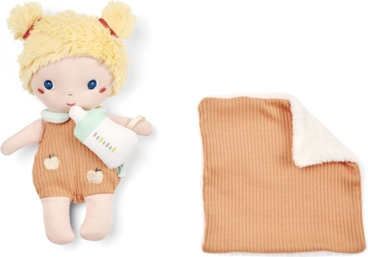 Muñeca Mela de Lilliputiens en una cesta, 21 cm