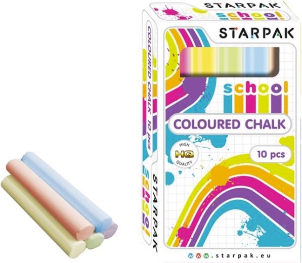 Tiza escolar de colores STARPAK – set fino